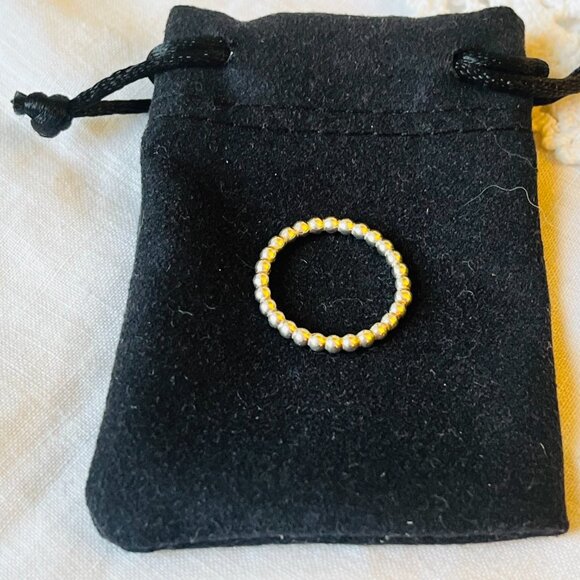 Pandora Sterling Silver Beaded Ring Size 6 - Picture 3 of 5